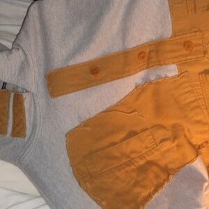 MNML Outerwear Gray n Brown Mash Up Hoodie size large New w-out tags. Never worn